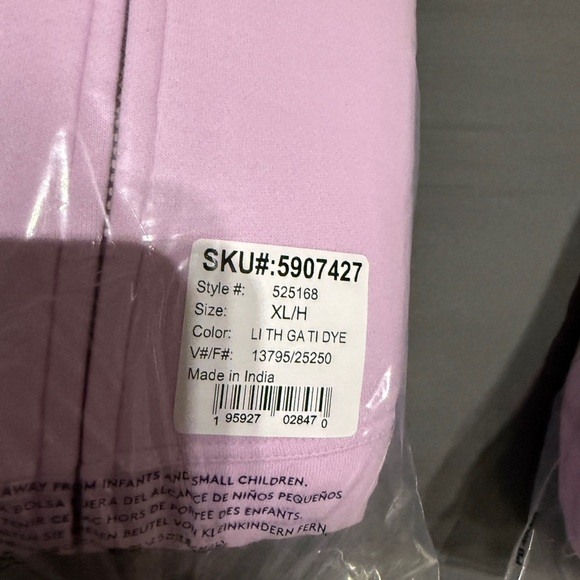 NWT Lands’ End Girl Kids High Pile Lined Zip Hoodie Reversible Galaxy Husky - Picture 5 of 6